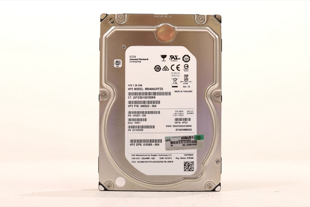 Жёсткий диск HPE 4 ТБ SAS 6 Гбит/с 7,2K 3,5" (MB4000JVYZQ, 818369-004) — фото 1
