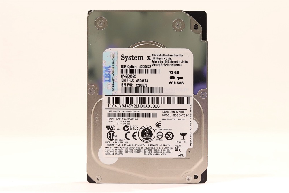 Жёсткий диск IBM MBE2073RC 73GB 2.5" 6Gb/s 15K RPM SAS Hard Drive FRU P/N: 42D0673 Tested — фото 1