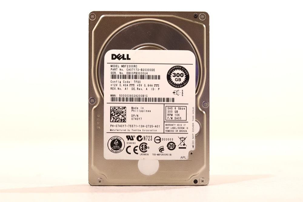Жёсткий диск Dell MBF2300RC 300GB 2.5" 6Gb/s 10K RPM SAS Hard Drive Dell P/N: 0740Y7 Tested — фото 1
