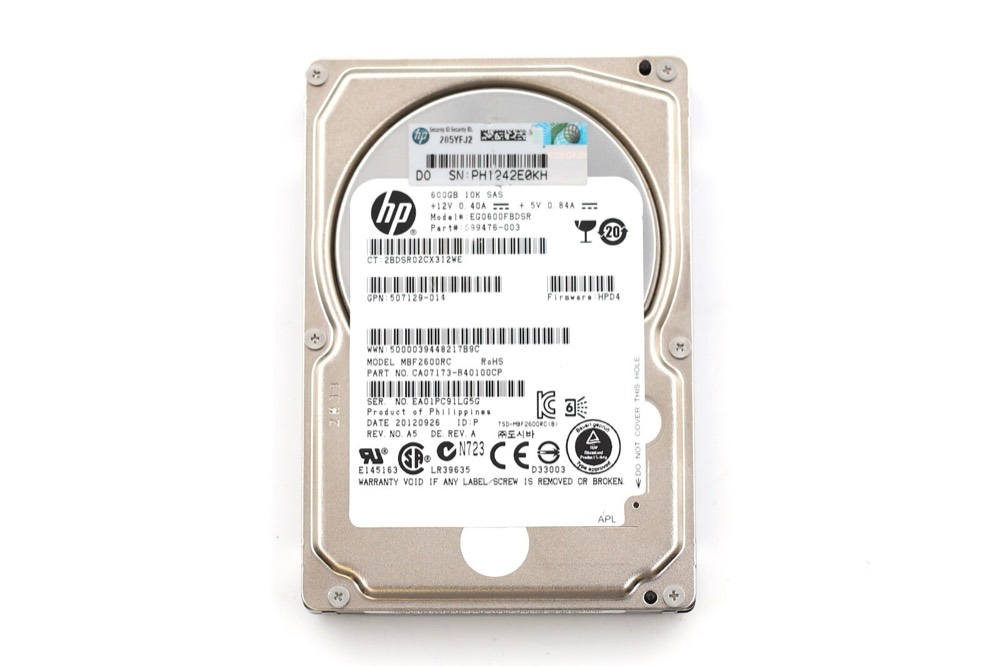 Сервер HP MBF2600RH 600GB 2.5" 6Gb/s 10K RPM SAS Server Drive P/N: 507129-014 Tested — фото 2
