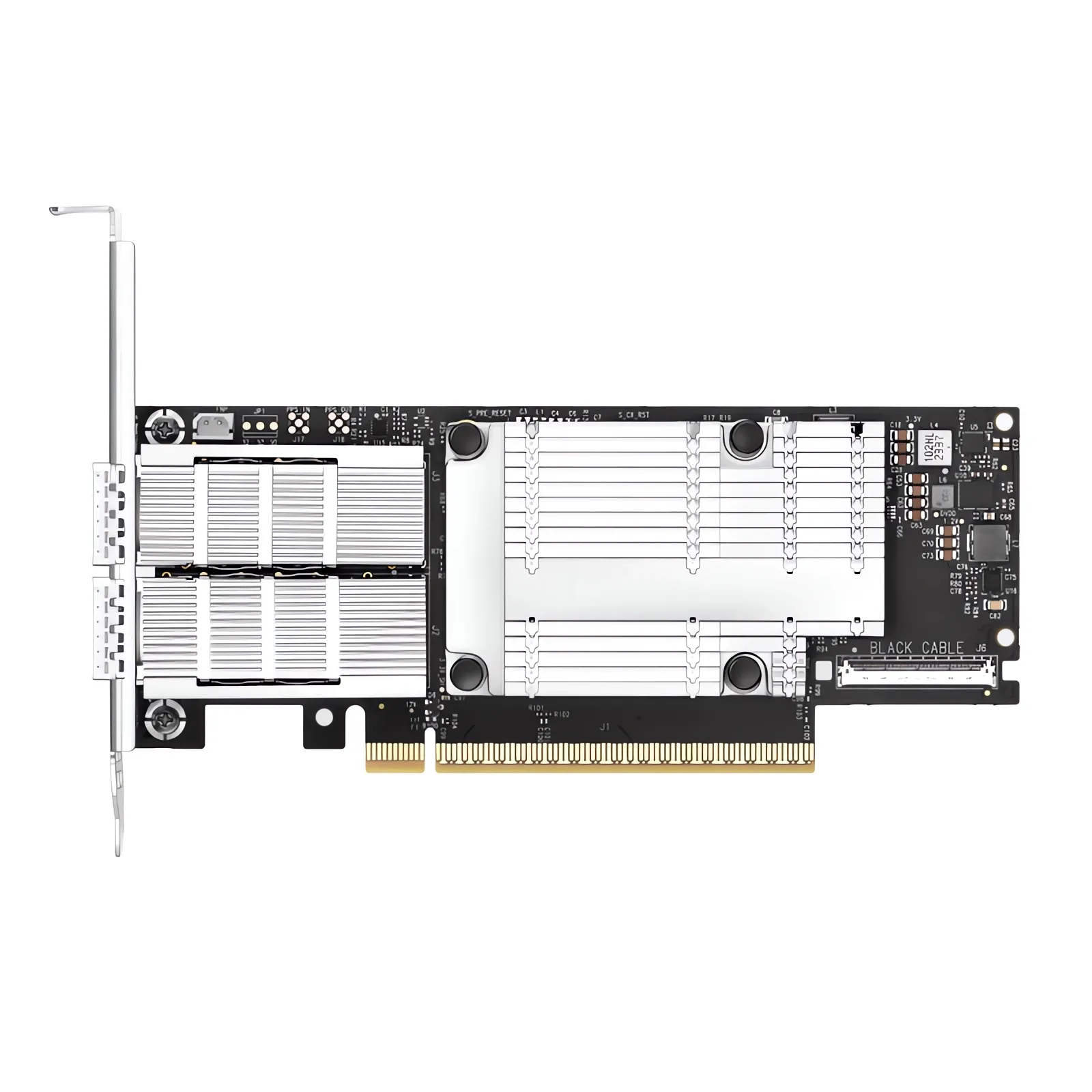 Сетевой адаптер NVIDIA Mellanox MCX755106AS-HEAT ConnectX-7 VPI 200GbE/NDR200, 2-портовый QSFP112, PCIe 5.0 x16, с опц — фото 1