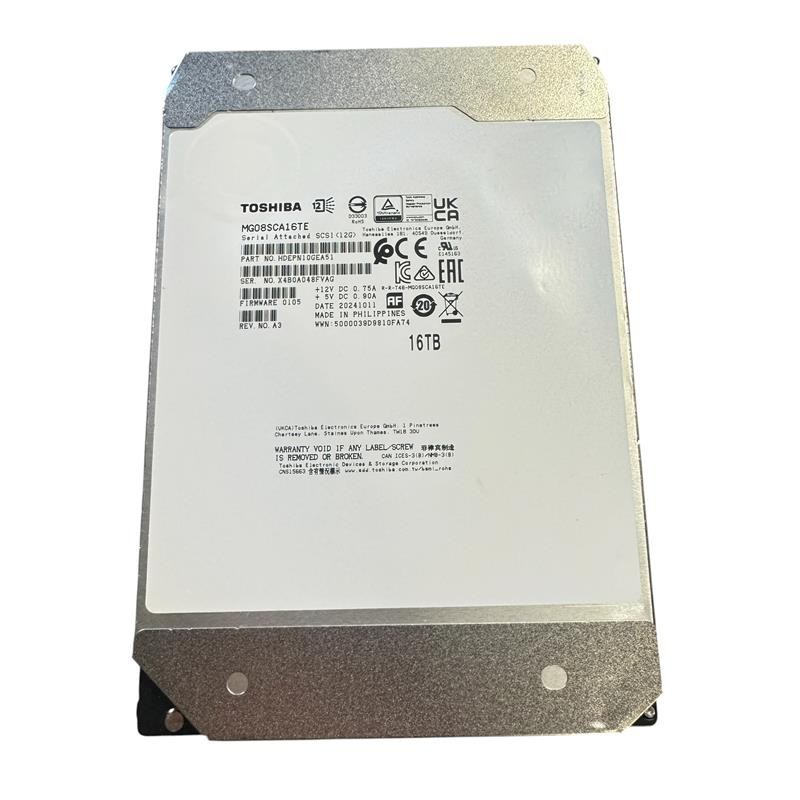 Жёсткий диск MG08SCA16TE Toshiba 16TB 7.2K SAS 12gb/s 512e 3.5inch HDD HDEPN10GEA51 — фото 1