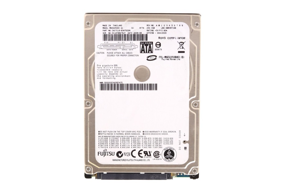 Жёсткий диск Fujitsu 250 ГБ SATA 3 Гбит/с 5,4K 2,5" 8 МБ (MHZ2250BH) — фото 1