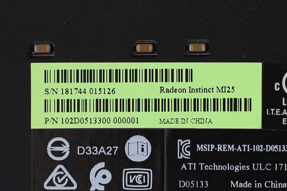 Графический ускоритель AMD Radeon Instinct MI25 16GB HBM2 PCIe Graphics Card P/N: 102D0513300 Tested — фото 2