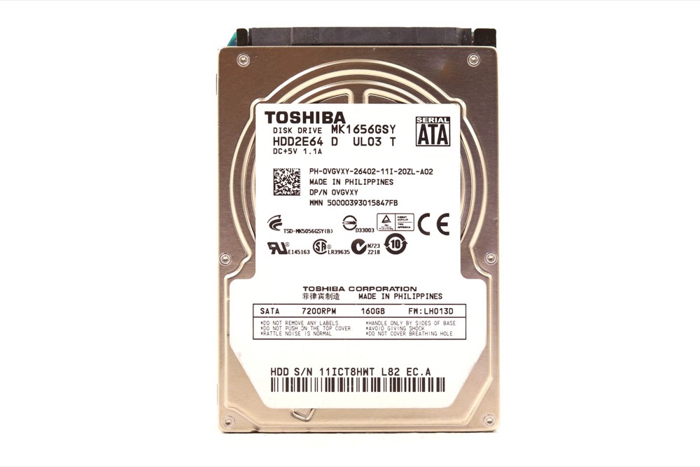 Жёсткий диск Dell 160 ГБ SATA 3 Гбит/с 7,2K 2,5" 16 МБ (MK1656GSY, 0VGVXY) — фото 1