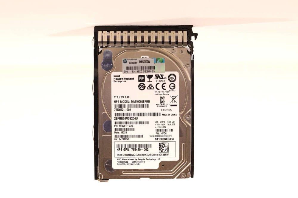 Жёсткий диск HPE MM1000JEFRB 1TB 2.5" 12Gb/s 7.2K RPM SAS Hard Drive W/Caddy P/N: 765452-001 — фото 1