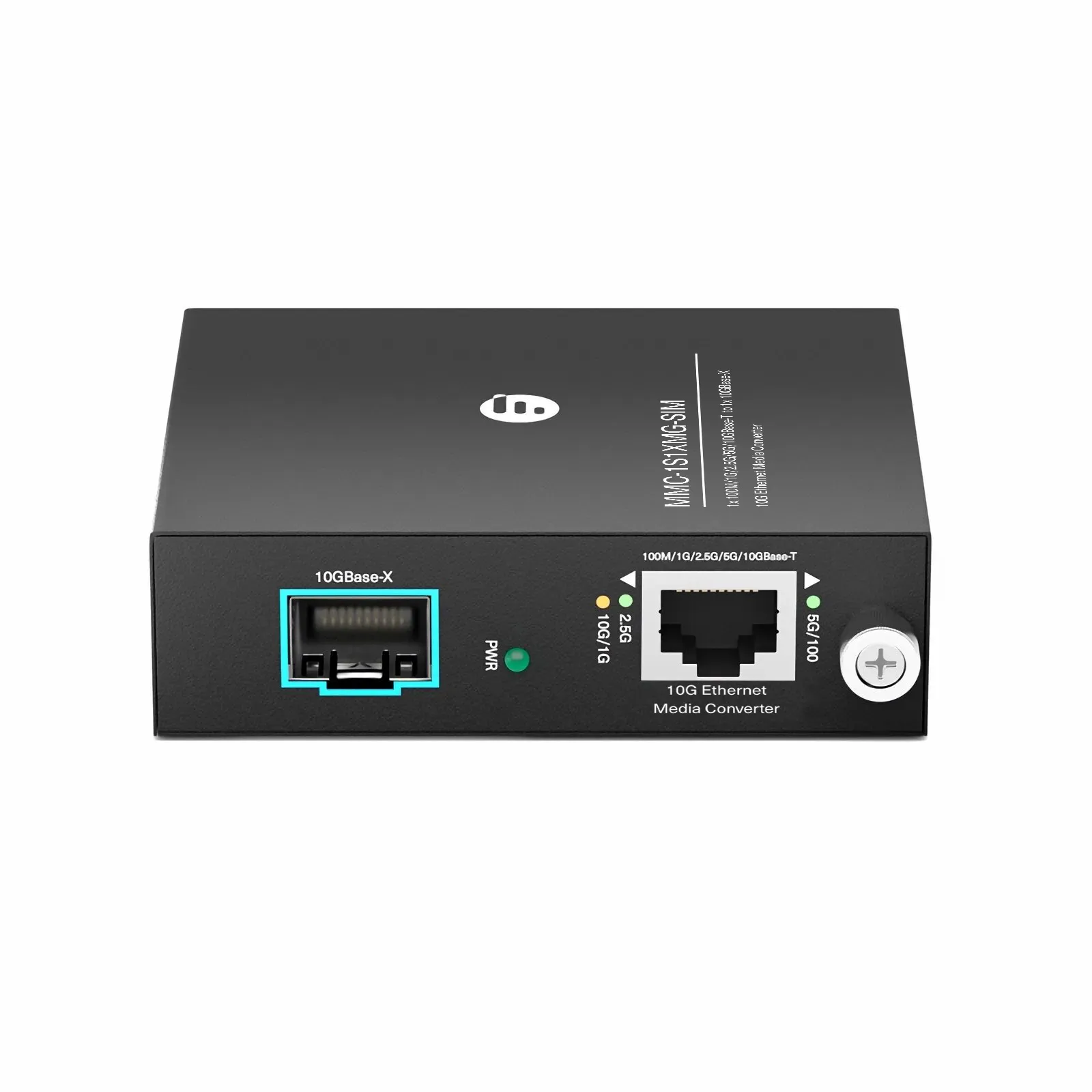 Медиаконвертер 10 gigabit ethernet 1x 100M/1G/2,5G/5G/10GBase-T RJ45 в 1x 10GBase-X SFP+, вставной модуль, вилка европ — фото 1