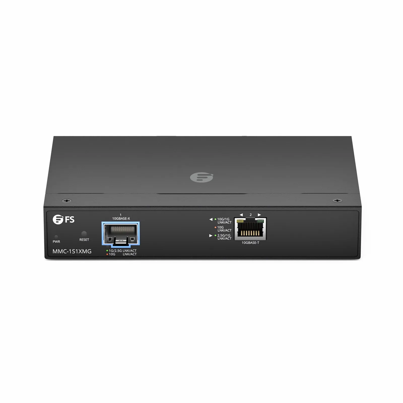 Управляемый медиаконвертер 10 gigabit ethernet 1x 100M/1G/2,5G/5G/10GBase-T RJ45 в 1x 10GBase-X SFP+, вилка европейско — фото 1