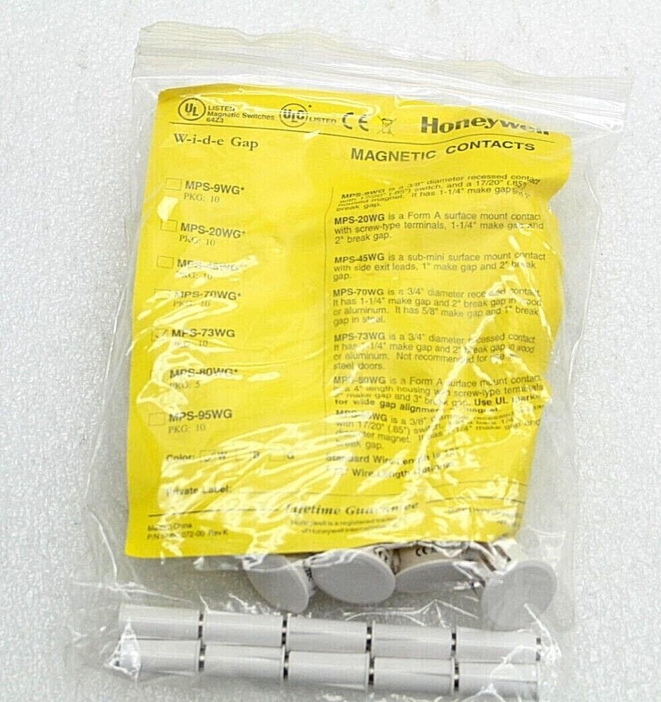 Компонент MPS-73WGW Honeywell 10-PACK Intellisense 3/4 " Contact with 3/8" Magnet — фото 1