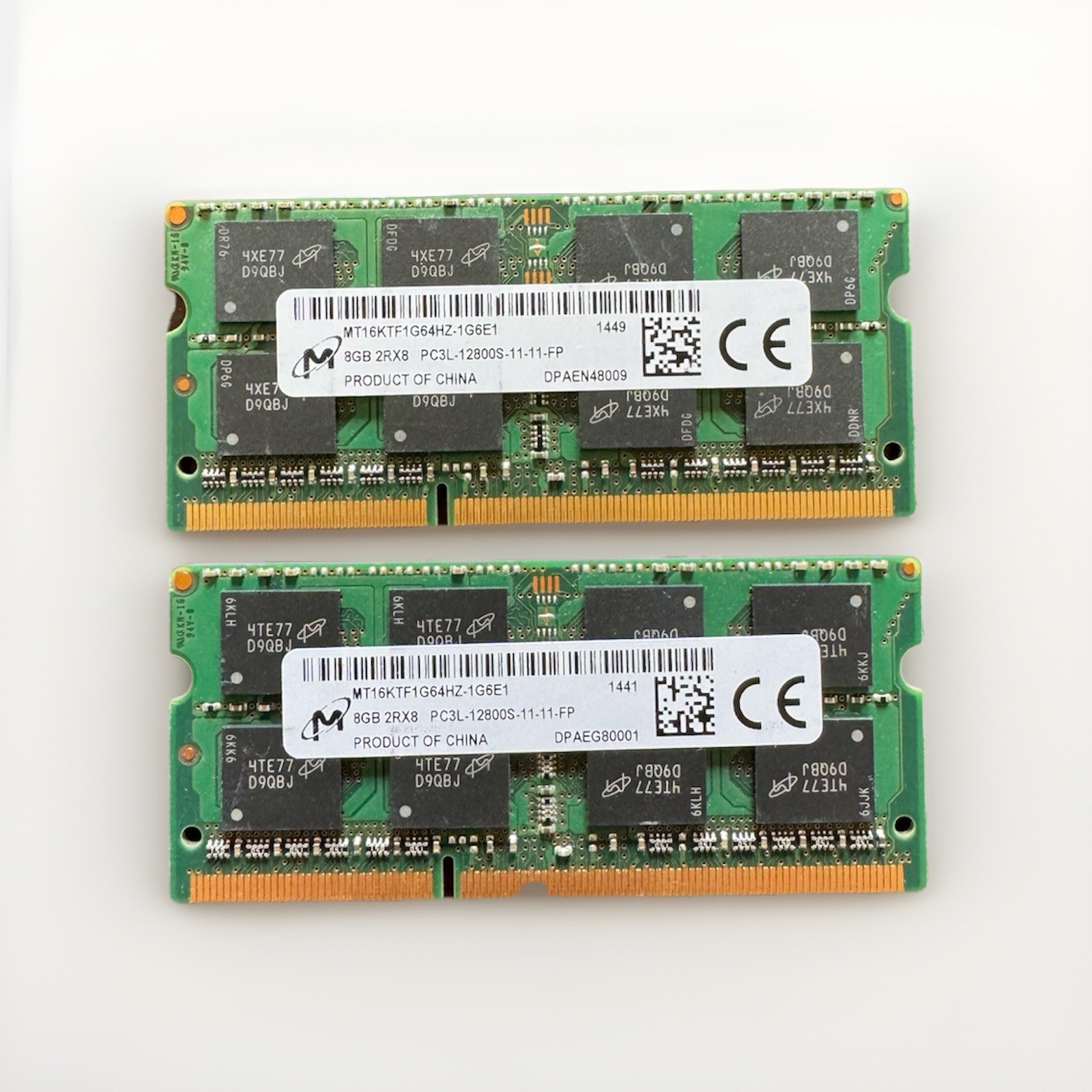 Память Micron DDR3 8GB SODIMM 1600 МТ/с (MT16KTF1G64HZ-1G6E1) — фото 1