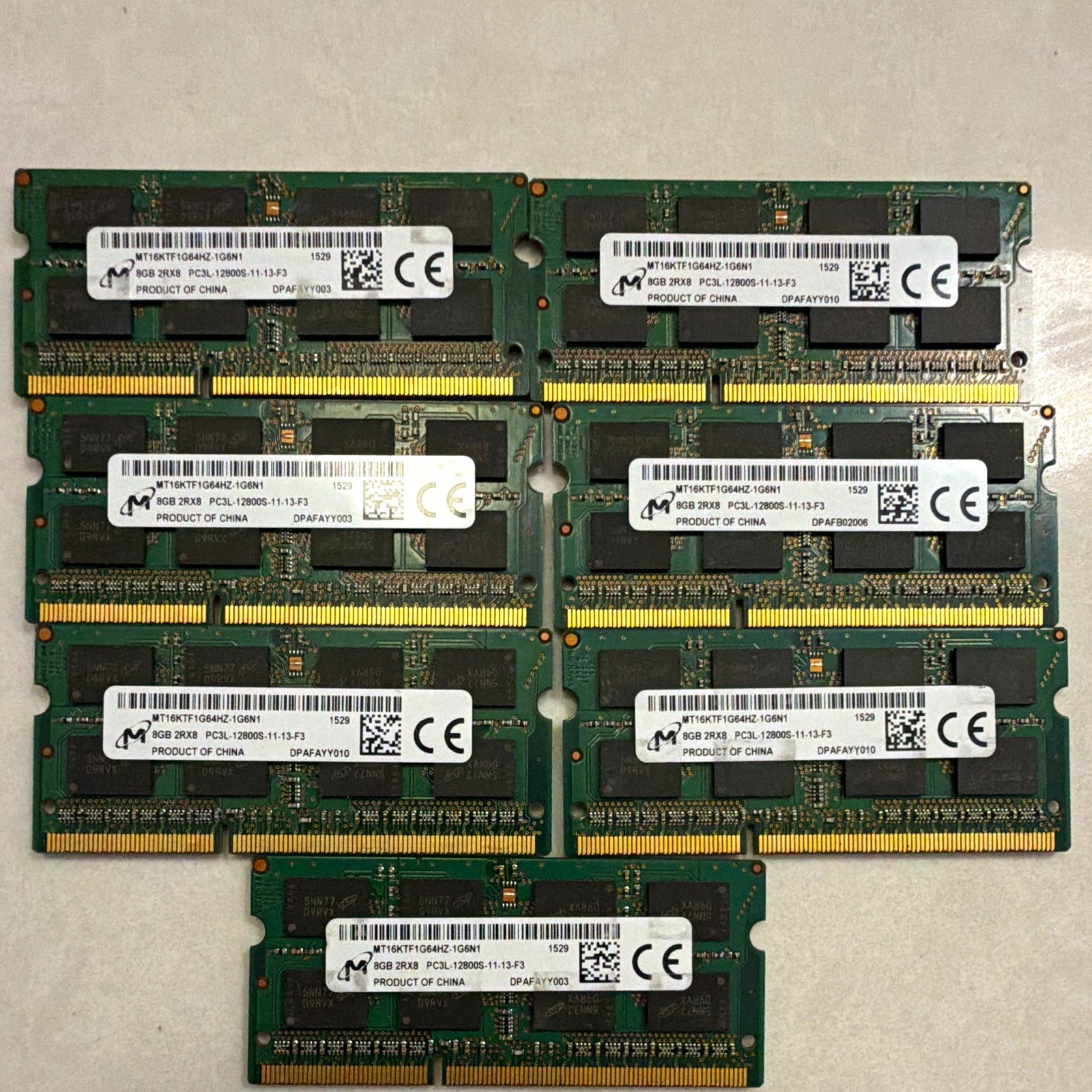 Память Micron DDR3 8GB SODIMM 1600 МТ/с (MT16KTF1G64HZ-1G6N1) — фото 1