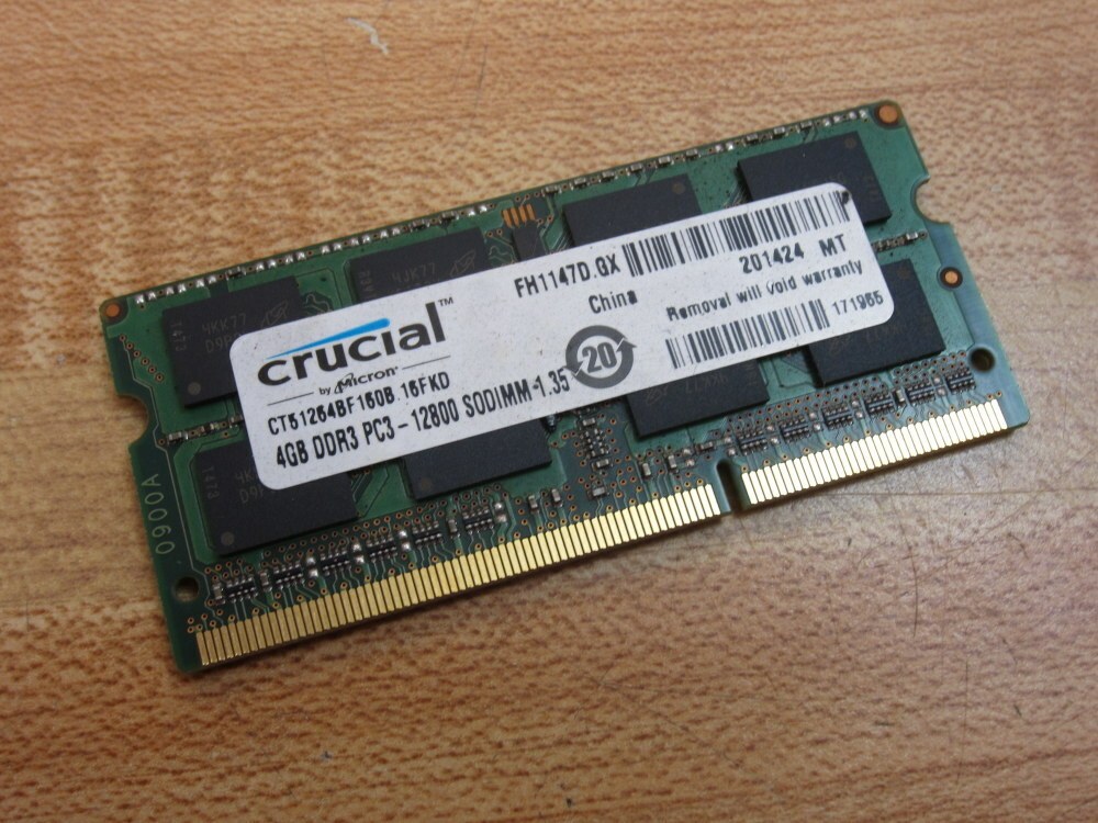 Память Micron DDR3 4GB SODIMM 1600 МТ/с (MT16KTF51264HZ-1G6K1) — фото 2