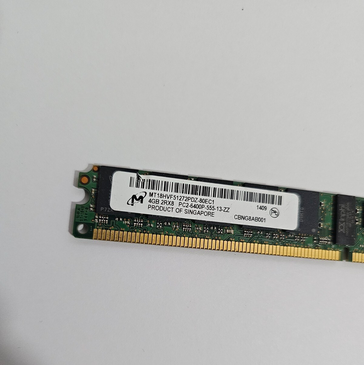 Память Micron DDR2 4GB RDIMM 800 МТ/с (MT18HVF51272PDZ-80EC1) — фото 1