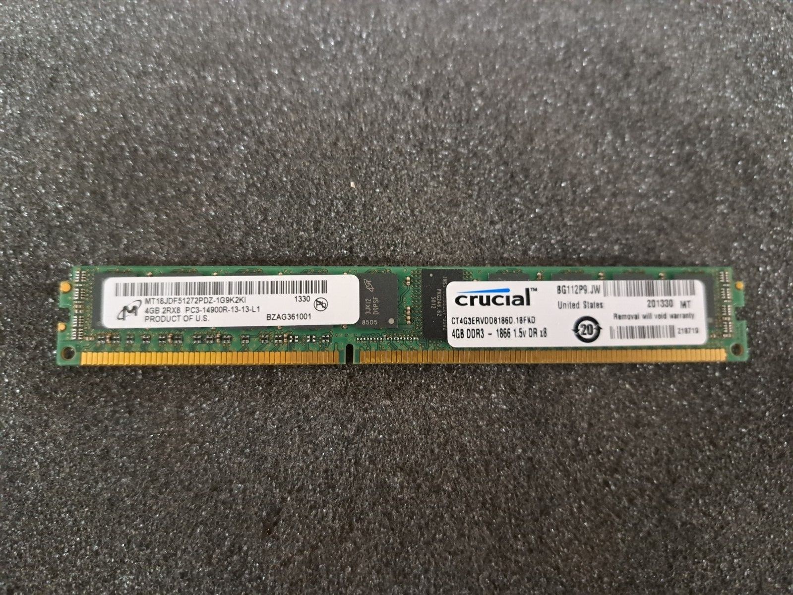 Память Micron DDR3 4GB RDIMM 1866 МТ/с (MT18JDF51272PDZ-1G9K2) — фото 1