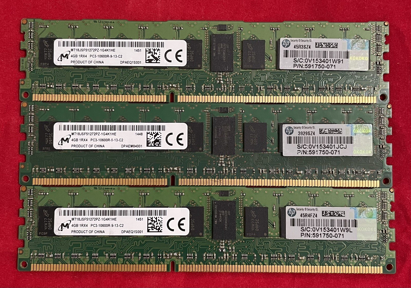 Память Micron DDR3 4GB RDIMM 1333 МТ/с (MT18JSF51272PZ-1G4K1) — фото 1