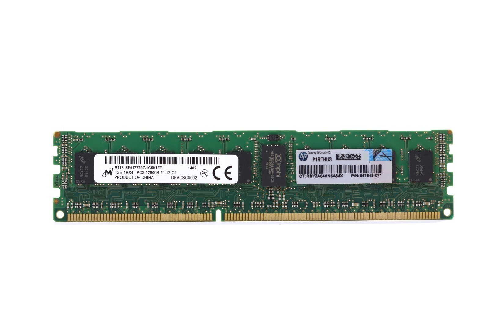 Память Micron DDR3 4GB RDIMM 1600 МТ/с (MT18JSF51272PZ-1G6K1) — фото 2