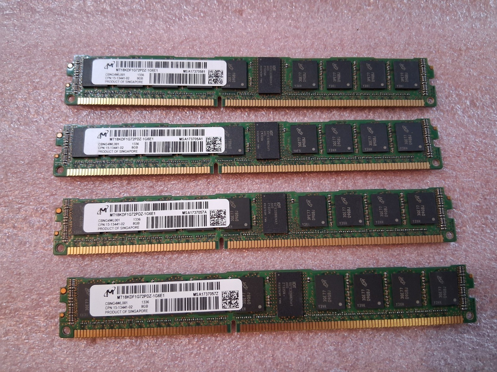 Память Micron DDR3 8GB RDIMM 1600 МТ/с (MT18KDF1G72PDZ-1G6E1) — фото 2