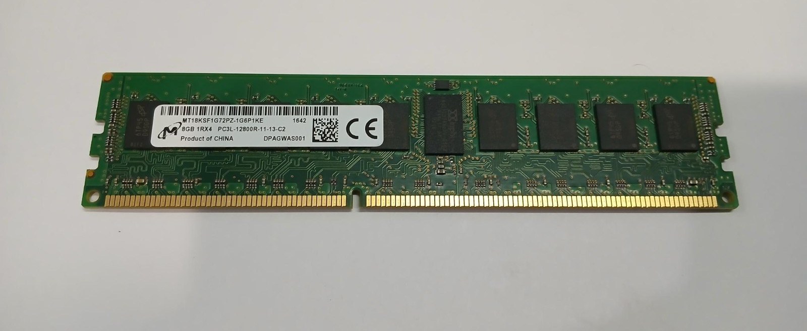 Память Micron DDR3 8GB RDIMM 1600 МТ/с (MT18KSF1G72PZ-1G6P1) — фото 1