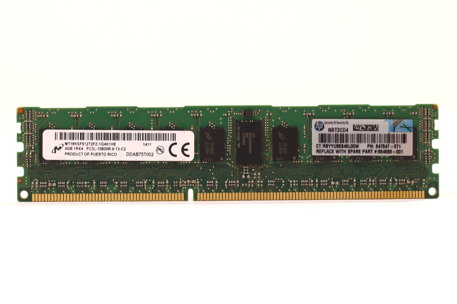 Память Micron DDR3 4GB RDIMM 1333 МТ/с (MT18KSF51272PZ-1G4K1) — фото 2