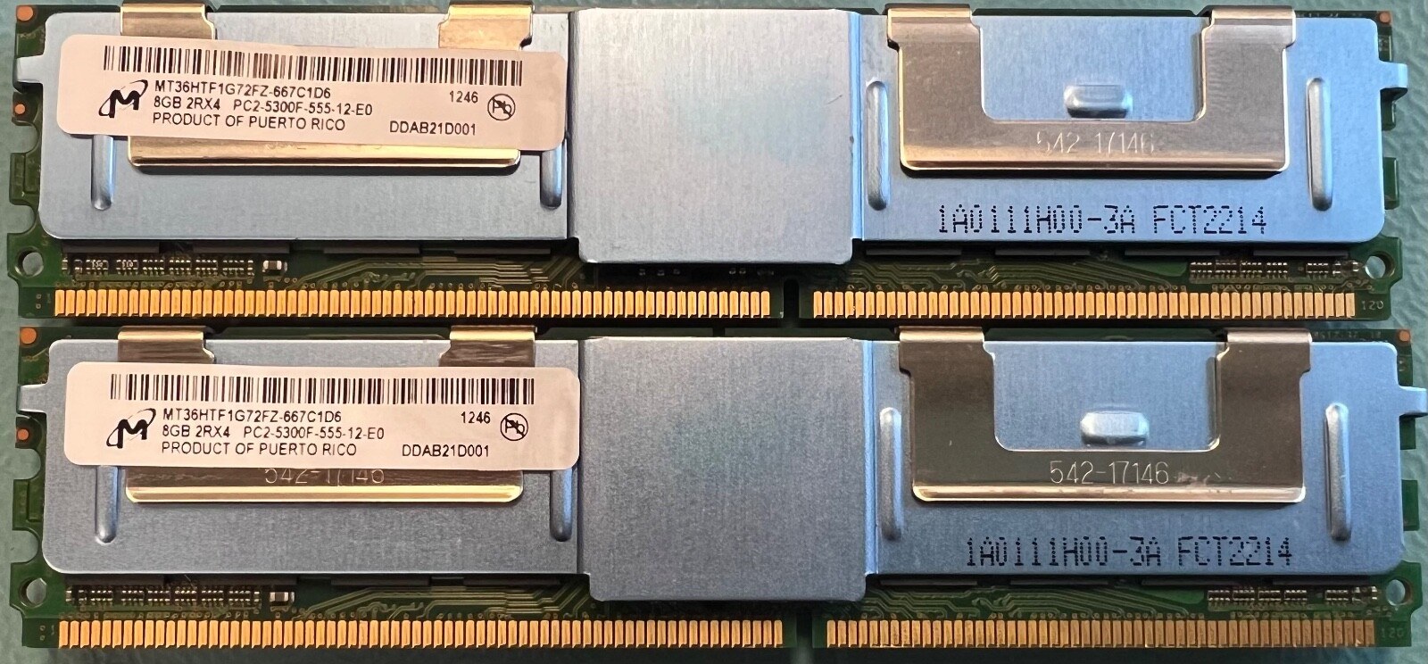 Память Micron DDR2 8GB FBDIMM 667 МТ/с (MT36HTF1G72FZ-667C1D6) — фото 2
