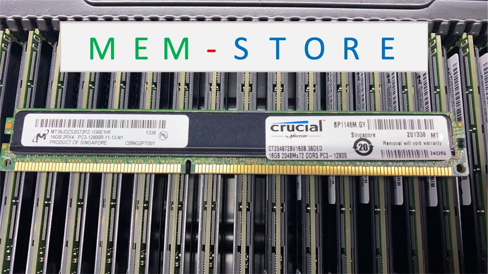 Память Micron DDR3 16GB RDIMM 1600 МТ/с (MT36JDZS2G72PZ-1G6E1) — фото 1