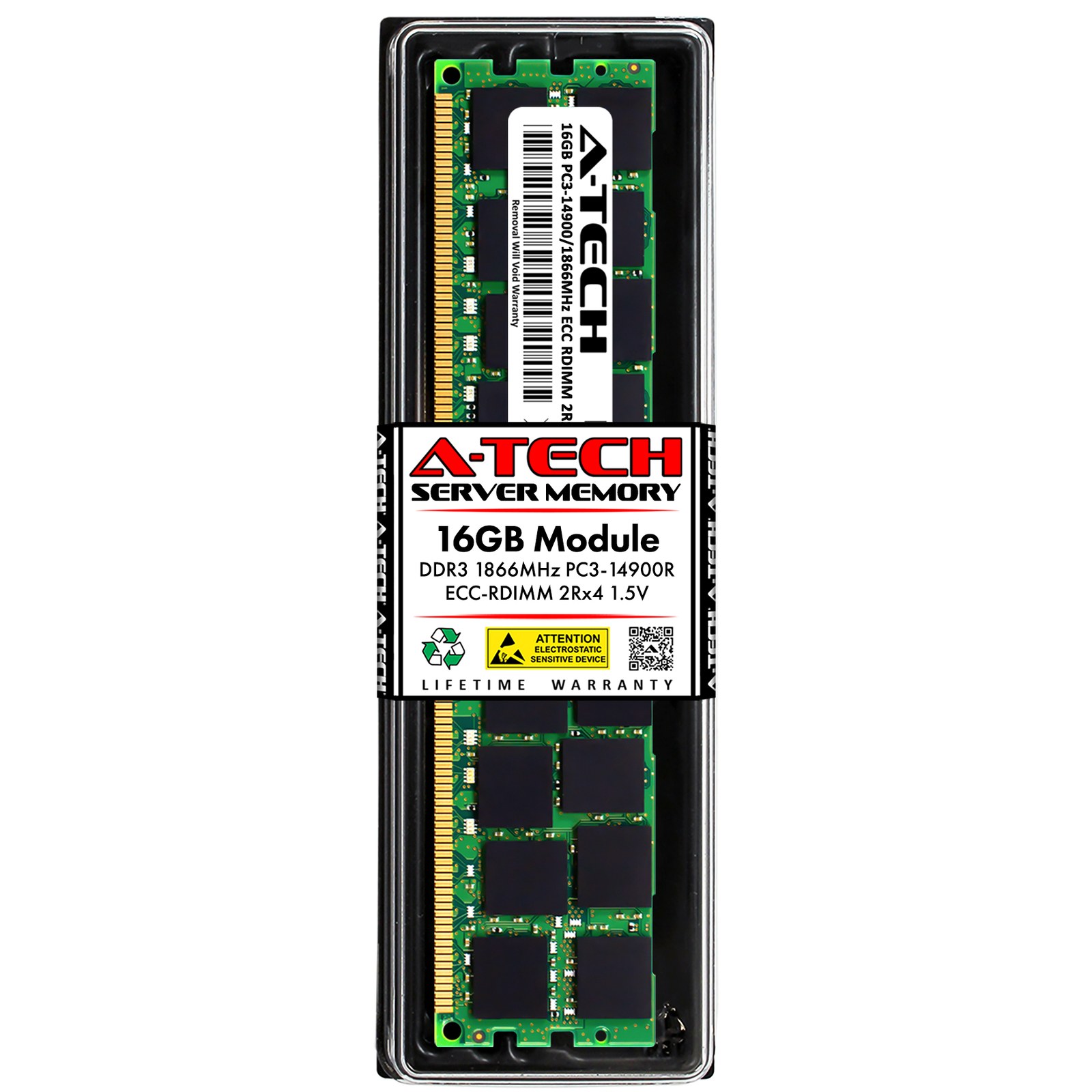 Память Micron DDR3 16GB RDIMM 1866 МТ/с (MT36JDZS2G72PZ-1G9E1) — фото 1