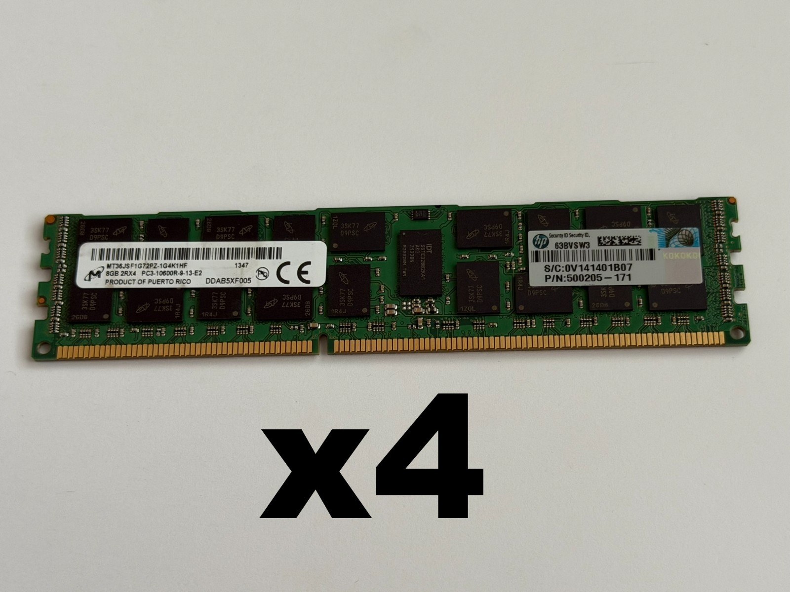 Память Micron DDR3 8GB RDIMM 1333 МТ/с (MT36JSF1G72PZ-1G4K1) — фото 2