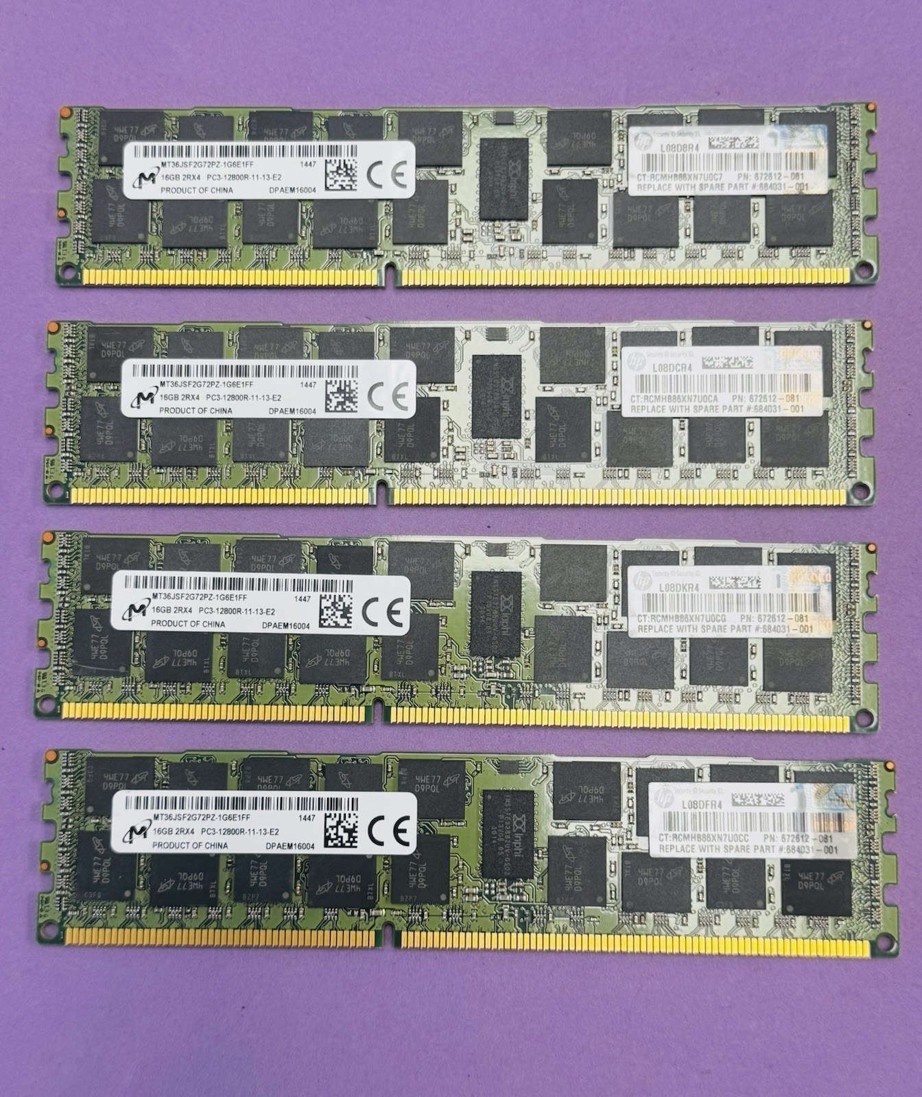 Память Micron DDR3 16GB RDIMM 1600 МТ/с (MT36JSF2G72PZ-1G6E1) — фото 2