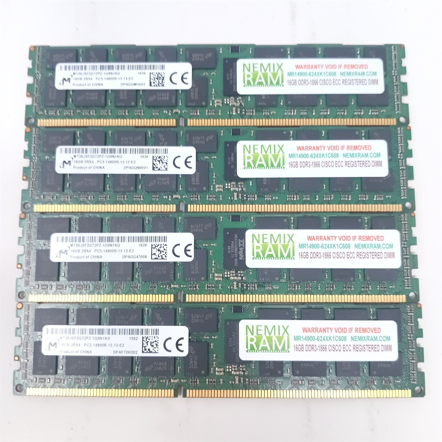 Память Micron DDR3 16GB RDIMM 1866 МТ/с (MT36JSF2G72PZ-1G9N1) — фото 1