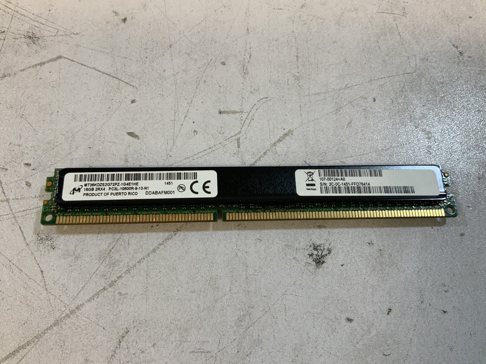 Память Micron DDR3 16GB RDIMM 1333 МТ/с (MT36KDZS2G72PZ-1G4E1) — фото 1
