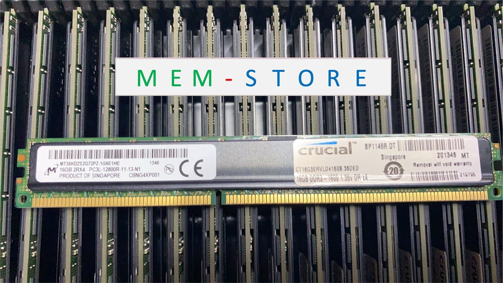 Память Micron DDR3 16GB RDIMM 1600 МТ/с (MT36KDZS2G72PZ-1G6E1) — фото 2