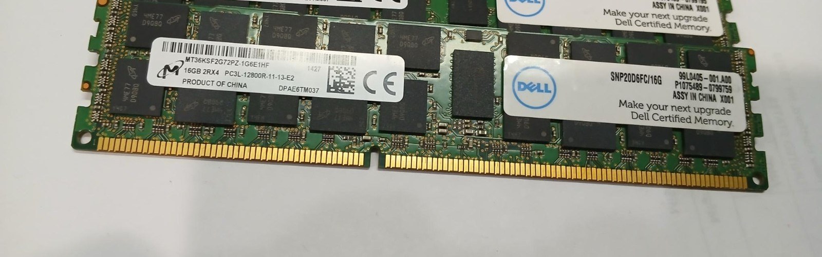 Оперативная память DDR3 Micron 16 ГБ RDIMM PC3L-12800R 1600 МГц 2Rx4 ECC LV — фото 1