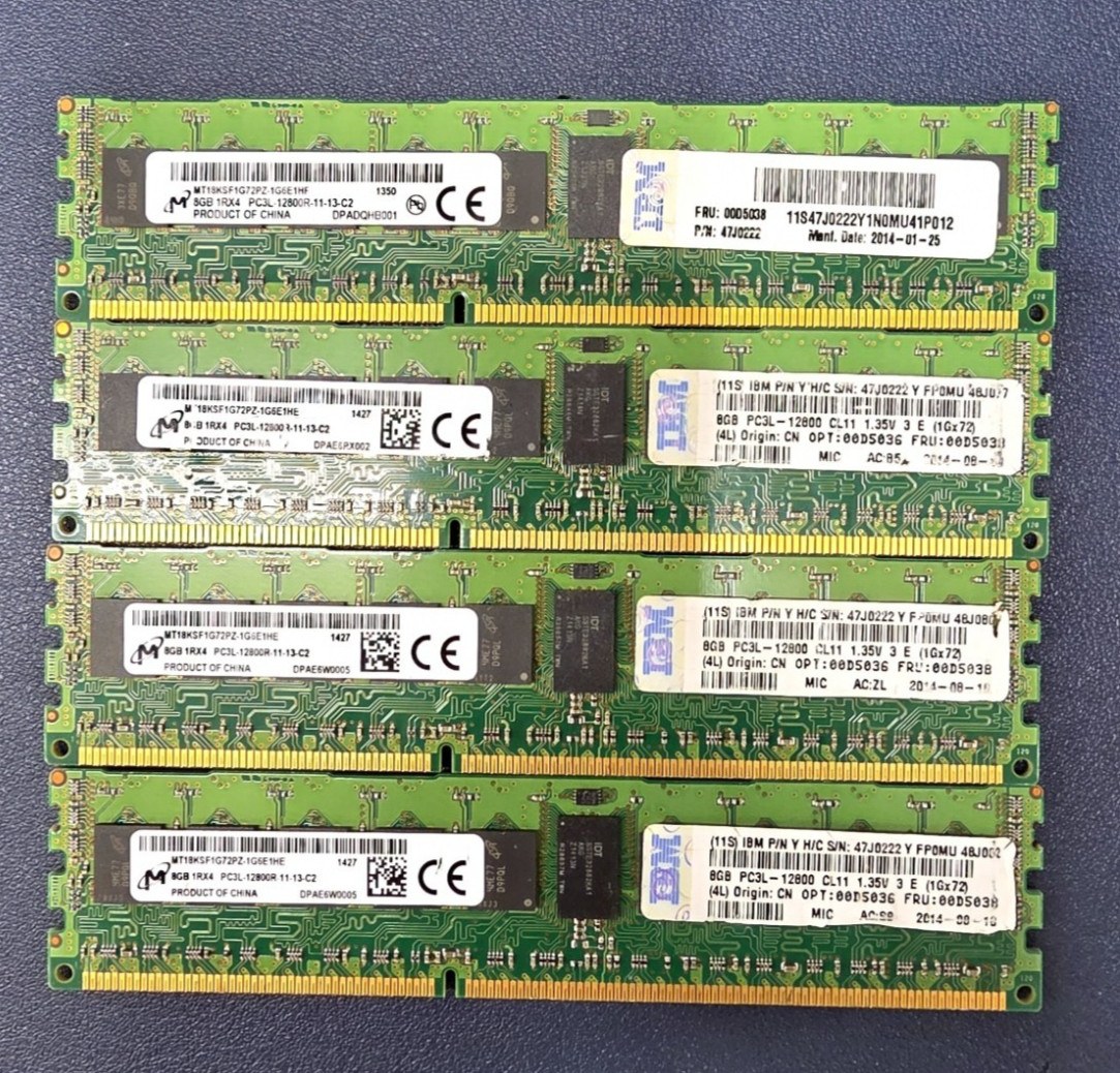 Память Micron DDR3 16GB RDIMM 1600 МТ/с (MT36KSF2G72PZ-1G6N1) — фото 2