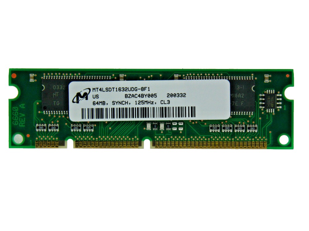 Память Cisco Micron MT4LSDT1632UDG-8F1 64 МБ 125 МГц без ECC — фото 1