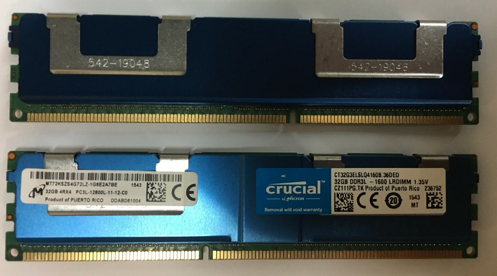 Память Micron DDR3 32GB LRDIMM 1600 МТ/с (MT72KSZS4G72LZ-1G6E2A7) — фото 1