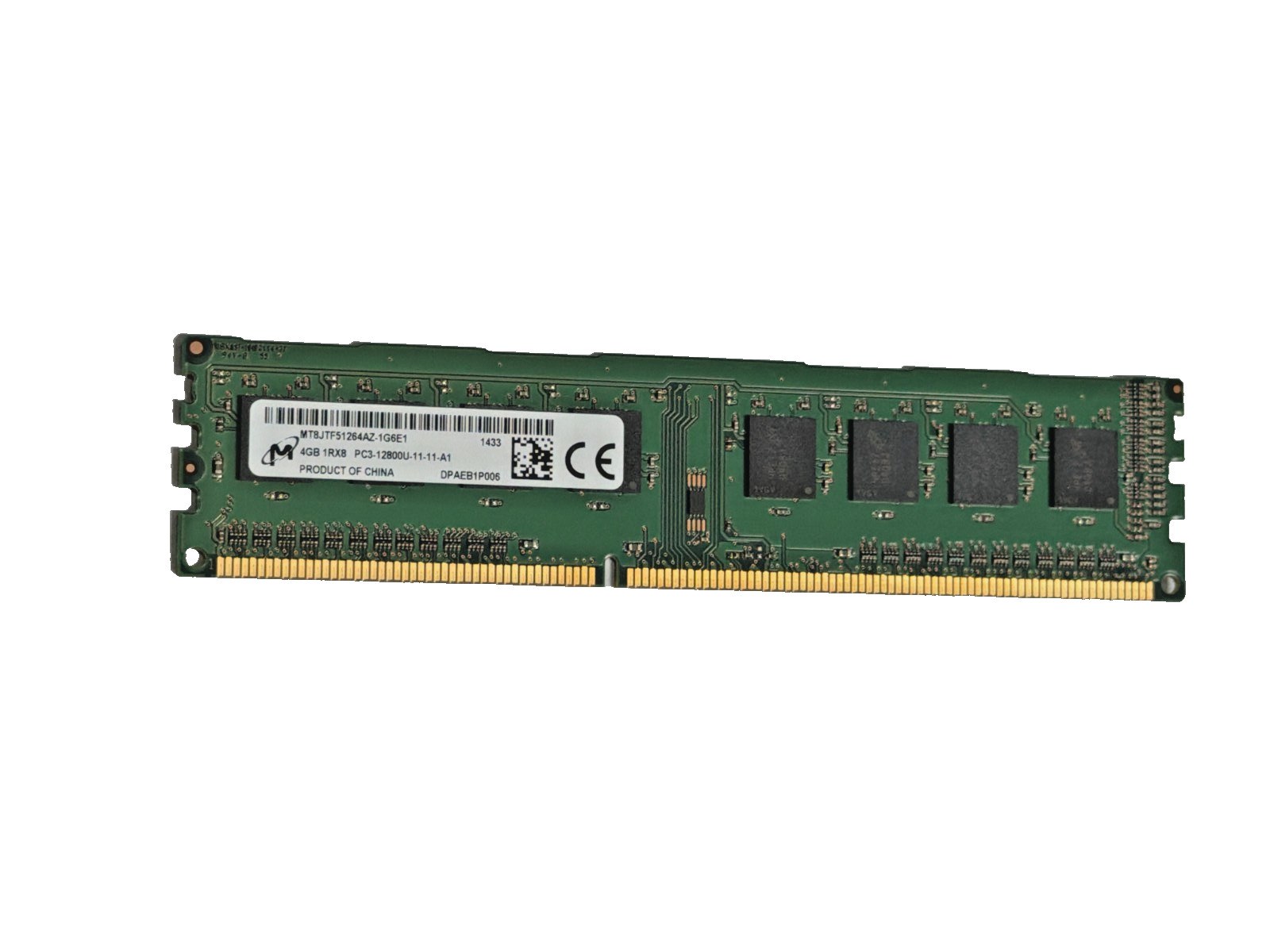 Память Micron DDR3 4GB UDIMM 1600 МТ/с (MT8JTF51264AZ-1G6E1) — фото 1