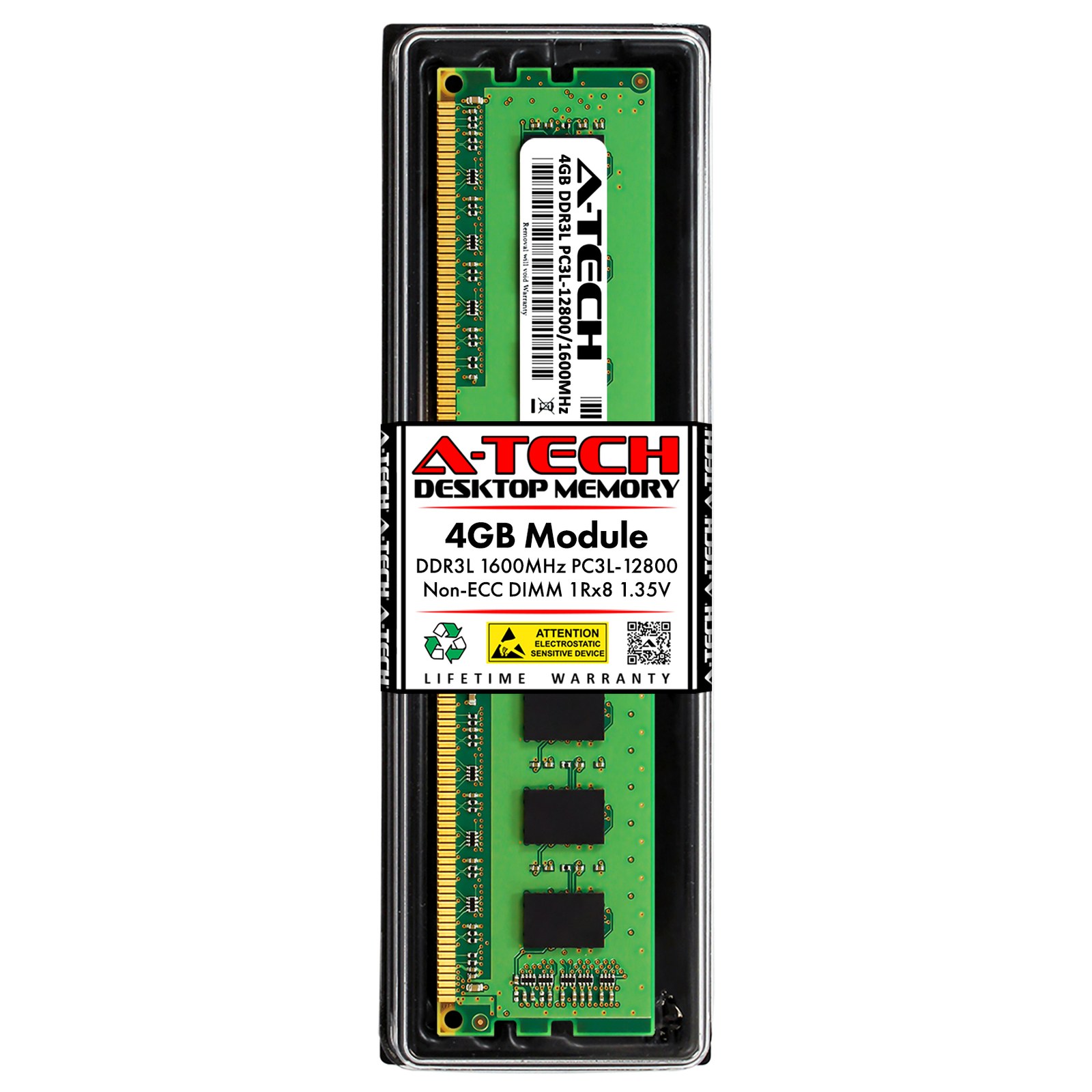 Память Micron DDR3 4GB UDIMM 1600 МТ/с (MT8KTF51264AZ-1G6N1) — фото 1