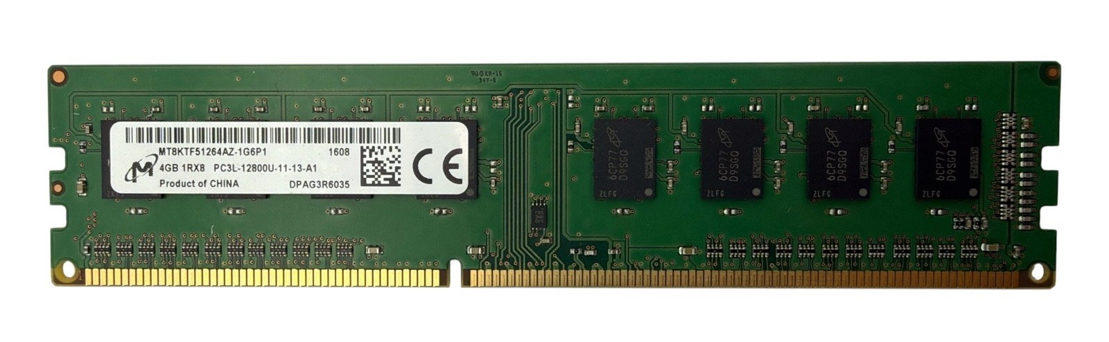 Память Micron DDR3 4GB UDIMM 1600 МТ/с (MT8KTF51264AZ-1G6P1) — фото 2