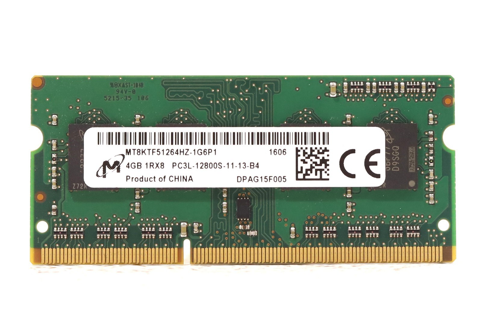 Память Micron DDR3 4GB SODIMM 1600 МТ/с (MT8KTF51264HZ-1G6P1) — фото 2