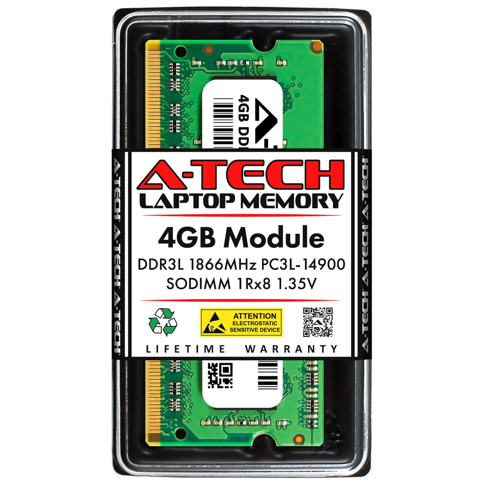Память Micron DDR3 4GB SODIMM 1866 МТ/с (MT8KTF51264HZ-1G9E5) — фото 1