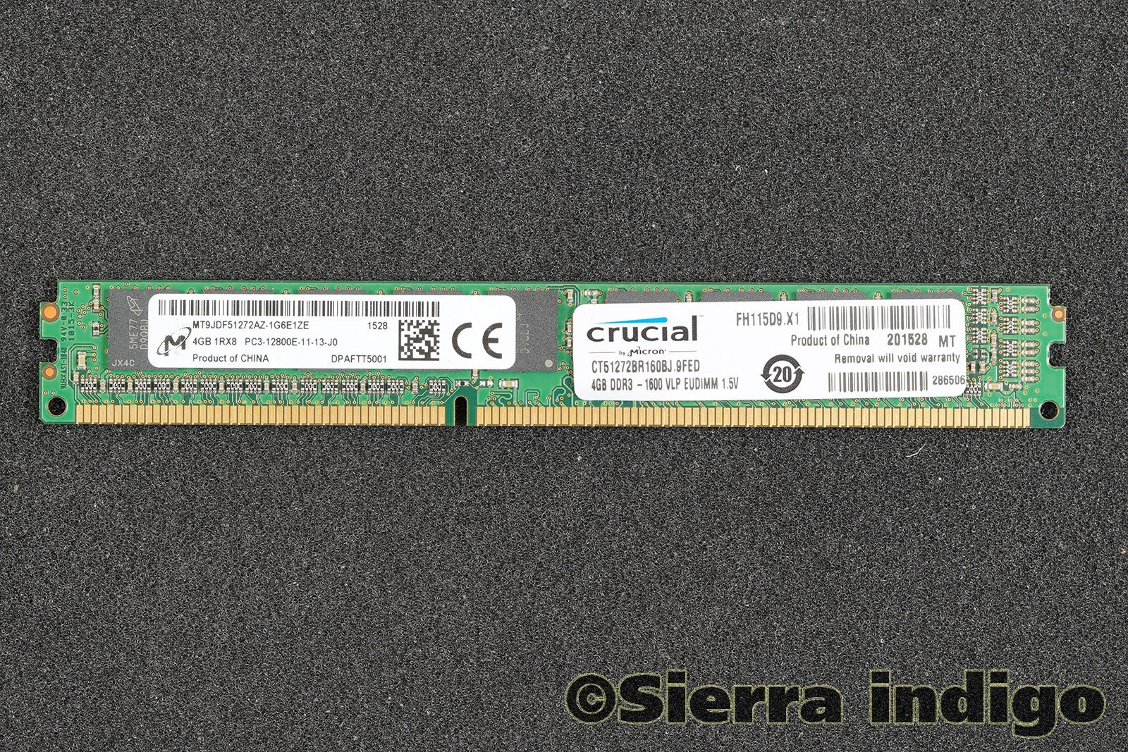 Память Micron DDR3 4GB EUDIMM 1600 МТ/с (MT9JDF51272AZ-1G6E1) — фото 1