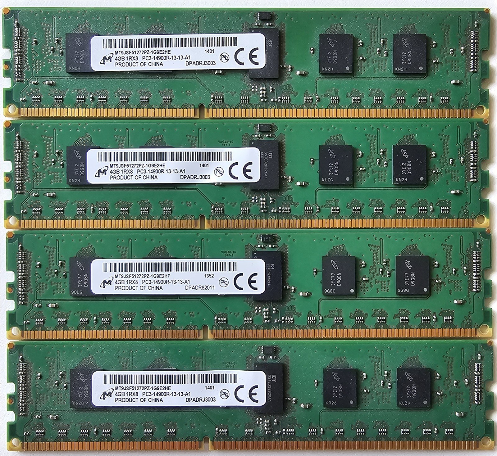 Память Micron DDR3 4GB RDIMM 1866 МТ/с (MT9JSF51272PZ-1G9E2) — фото 1
