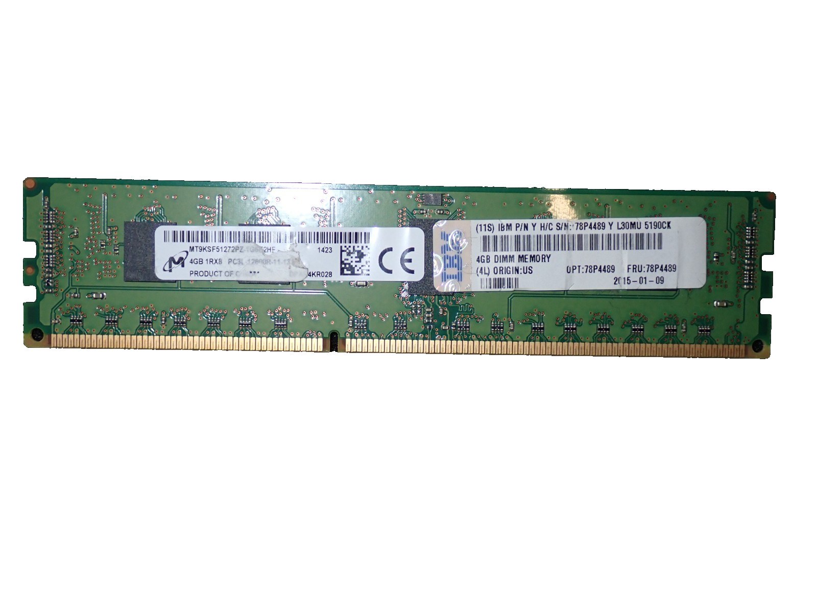 Память Micron DDR3 4GB RDIMM 1600 МТ/с (MT9KSF51272PZ-1G6E2) — фото 2
