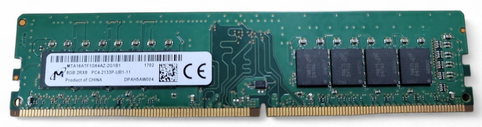 Память Micron DDR4 8GB UDIMM 2133 МТ/с (MTA16ATF1G64AZ-2G1B1) — фото 2