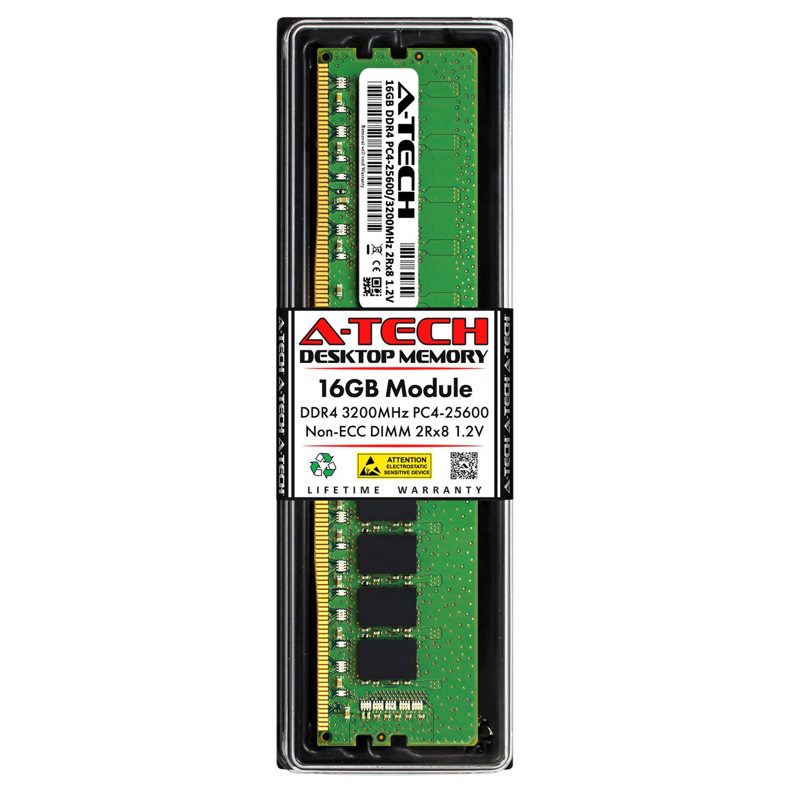 Память Micron DDR4 16GB UDIMM 3200 МТ/с (MTA16ATF2G64AZ-3G2E1) — фото 2