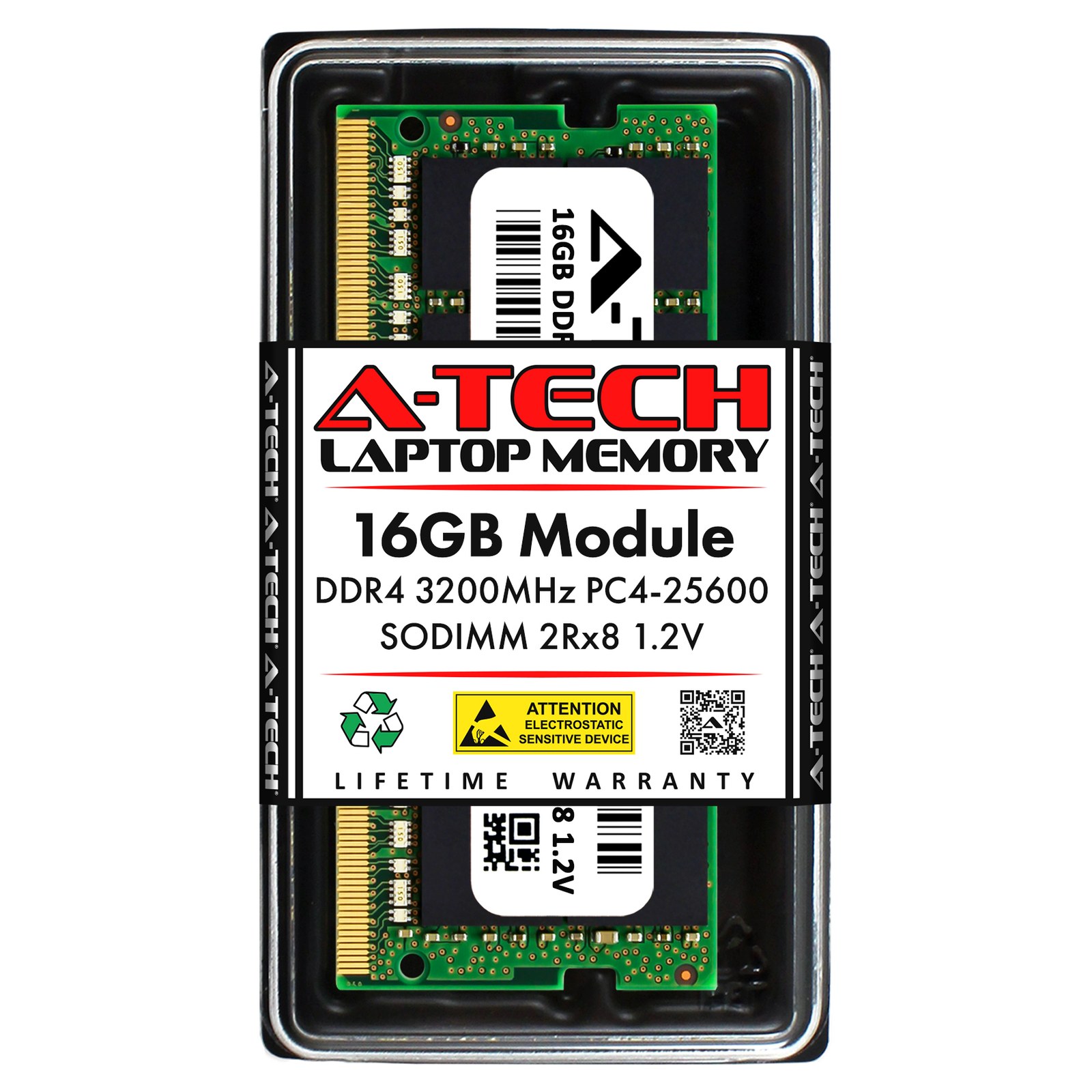 Память Micron DDR4 16GB SODIMM 3200 МТ/с (MTA16ATF2G64HZ-3G2E1) — фото 1