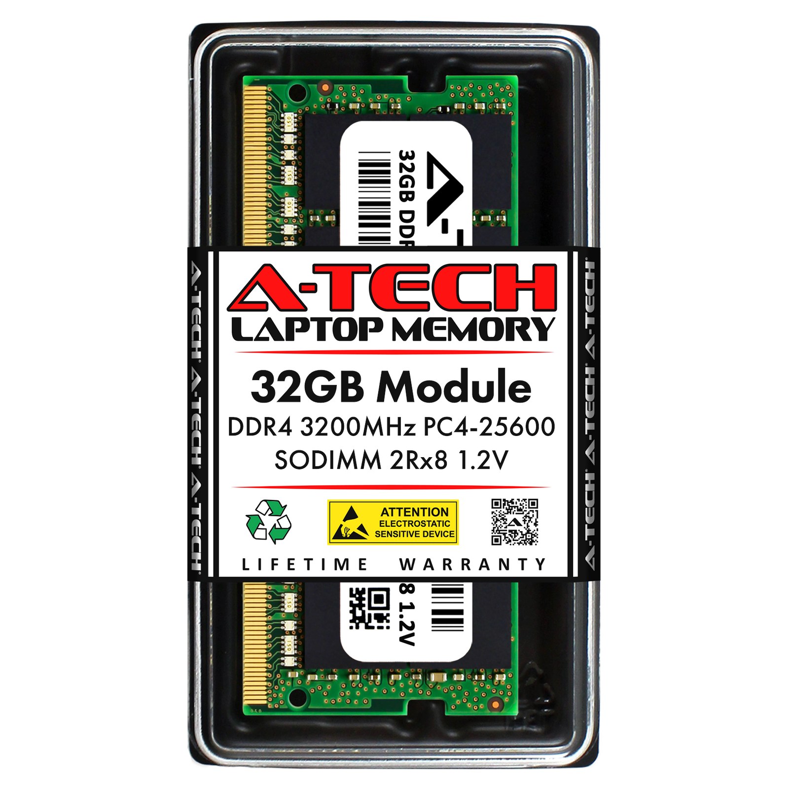 Память Micron DDR4 32GB SODIMM 3200 МТ/с (MTA16ATF4G64HZ-3G2B2) — фото 2