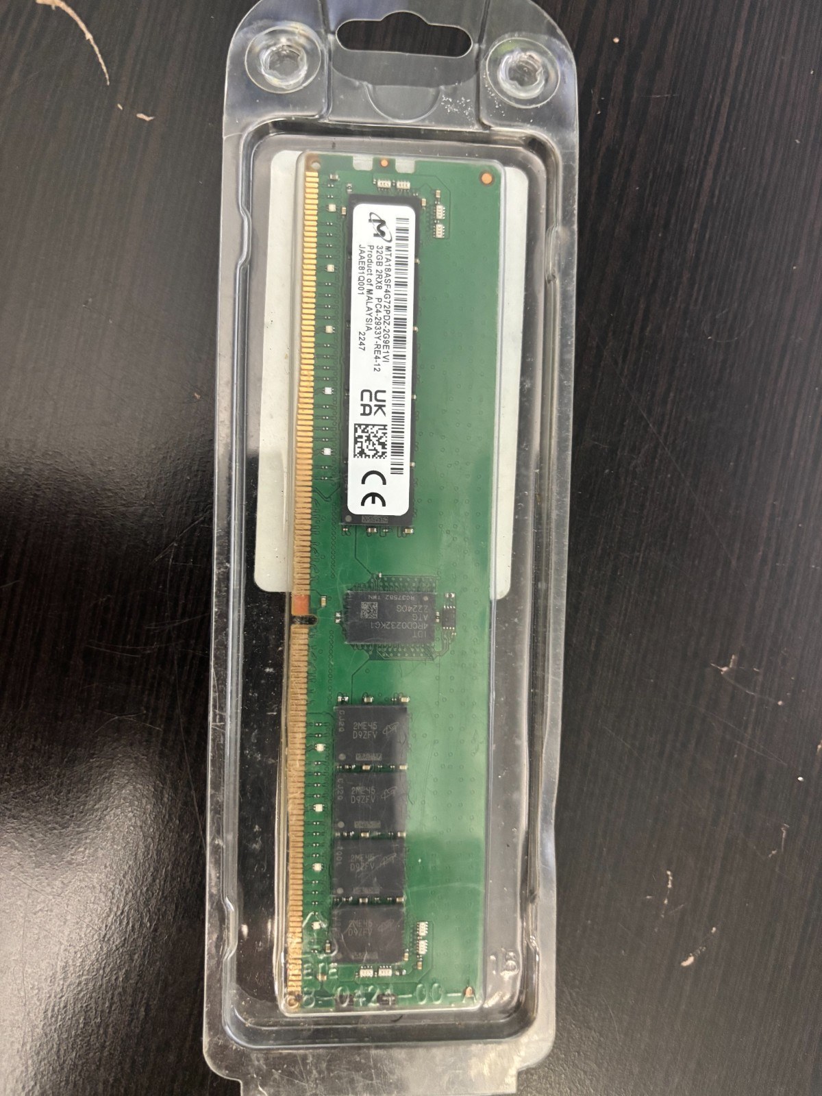 Память Micron DDR4 32GB RDIMM 2933 МТ/с (MTA18ADF4G72PZ-2G9B1) — фото 2