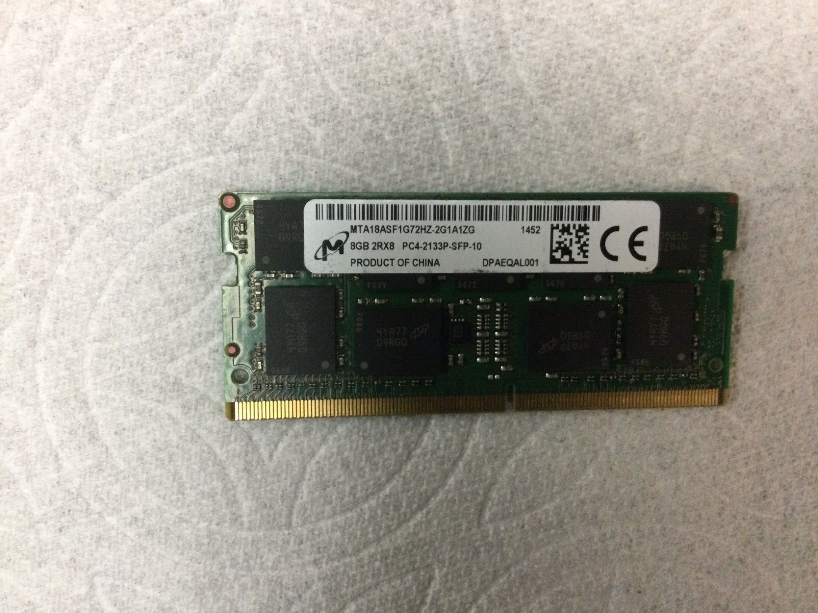 Память Micron DDR4 8GB SOEDIMM 2133 МТ/с (MTA18ASF1G72HZ-2G1A1) — фото 2