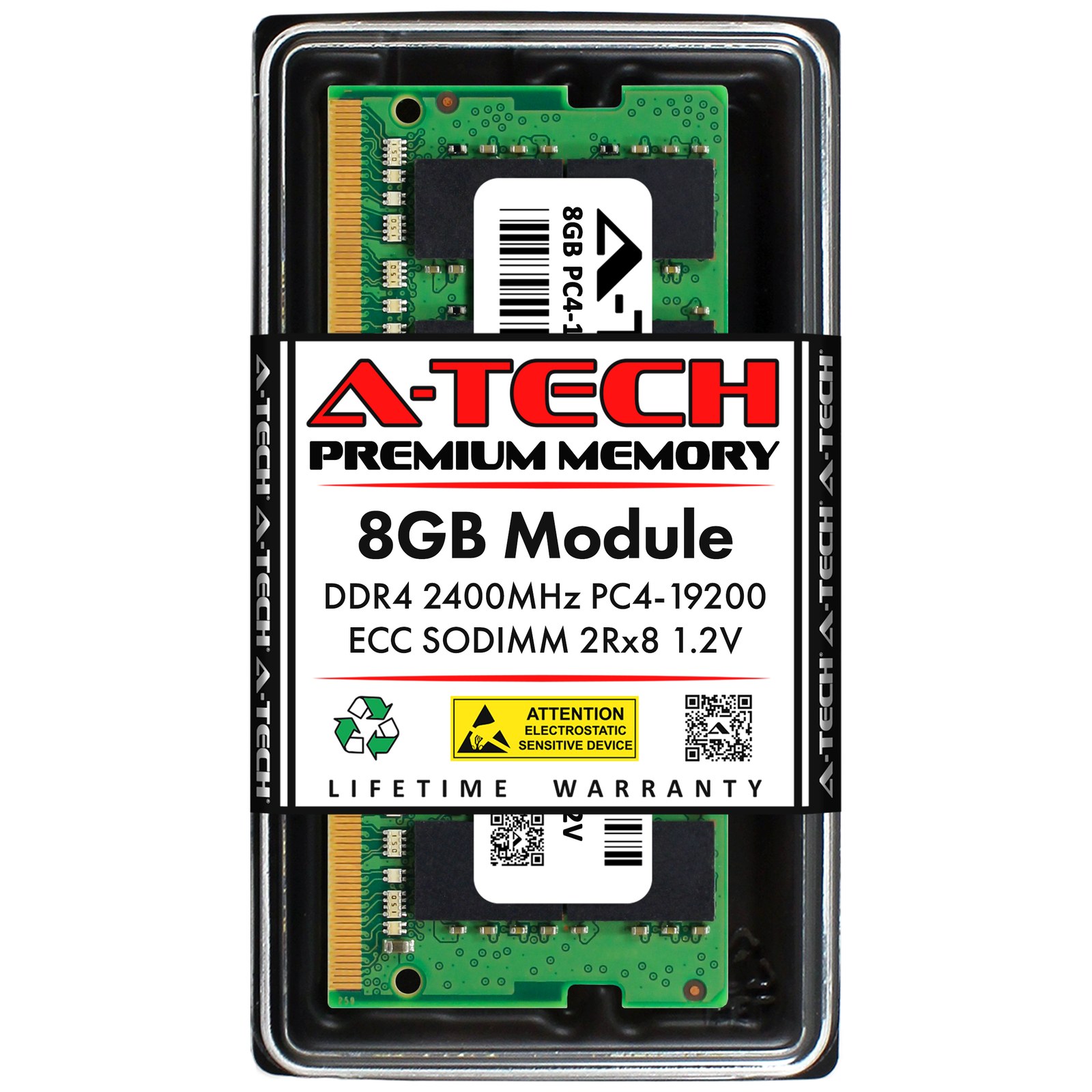 Память Micron DDR4 8GB SOEDIMM 2400 МТ/с (MTA18ASF1G72HZ-2G3B1) — фото 2